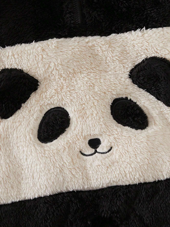 Cute and snug Frosty Panda romper for babies, designed for ultimate comfort and warmth, available at Ju Ju Jam.