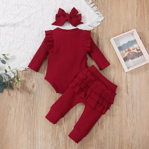 Comfy ribbed baby girls romper with matching headband by Ju Ju Jam – perfect for a cozy and fashionable outfit.