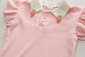 Ju Ju Jam strawberry collared girls clothing set 