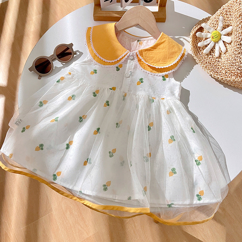 Sunny radish girls' dress by Ju Ju Jam