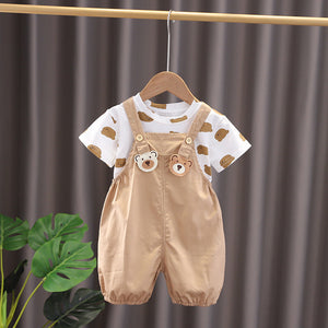 Ju Ju Jam Suspender Jumpsuit and Dress for Boys and Girls - Trendy outfit featuring suspenders and matching design.