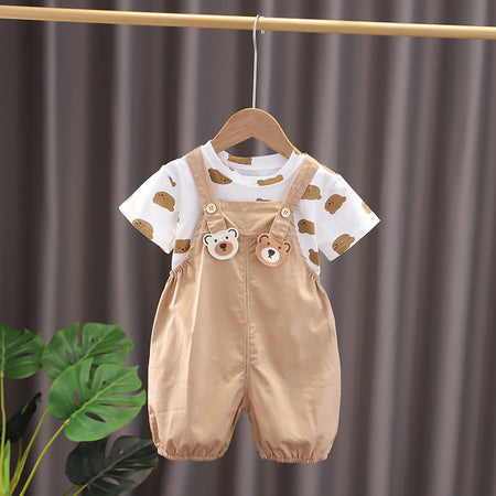 Ju Ju Jam Suspender Matching Jumpsuit and Dress for Boys and Girls - Coordinated outfits with trendy suspenders detail.