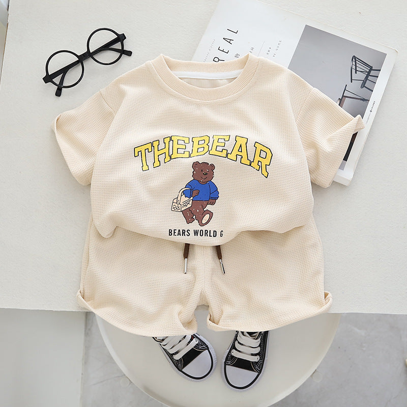 The Bear Tee and Shorts Boys Set by Ju Ju Jam