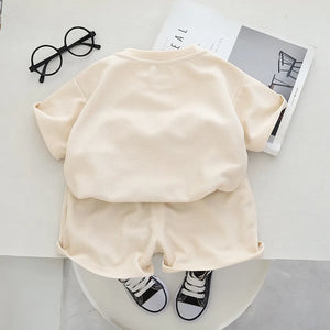 Adorable The Bear Tee and Shorts Boys Set by Ju Ju Jam