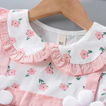 Baby girls' Tiny Blossom Dress - Features subtle blossom designs for a cute and elegant look, perfect for warm-weather wear, available at Ju Ju Jam.