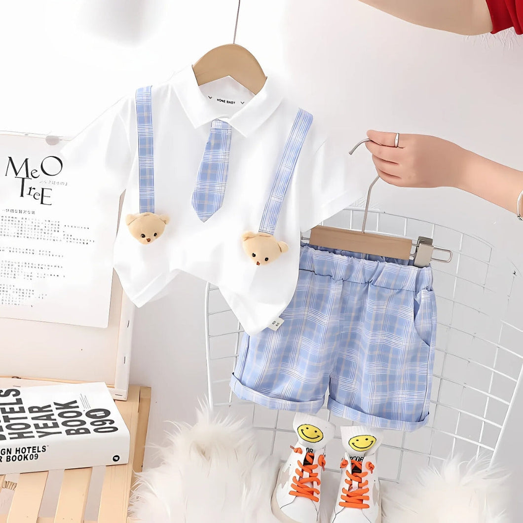 Trendy Boys Suspender Styled Set