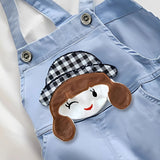 Light Denim 3D Girls Jumpsuit