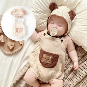 Baby Bear Boys and Girls Romper with Hat