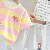 Cute Duck Striped Girls Set