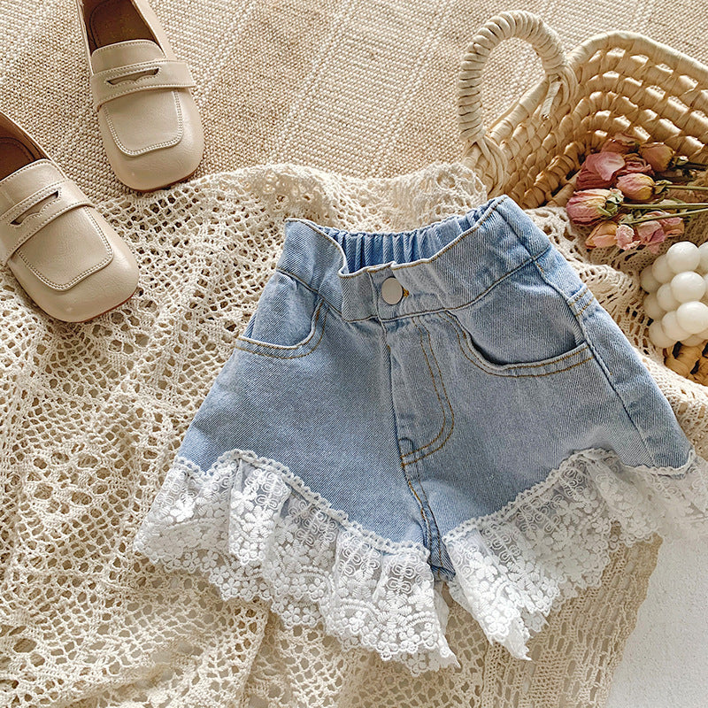 Ju Ju Jam White Embroidered Girls Set – Classic and elegant two-piece set featuring a white embroidered top and matching shorts for a timeless look.