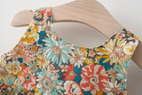 Bright yellow dress for girls with contrasting bow and hat - Ju Ju Jam