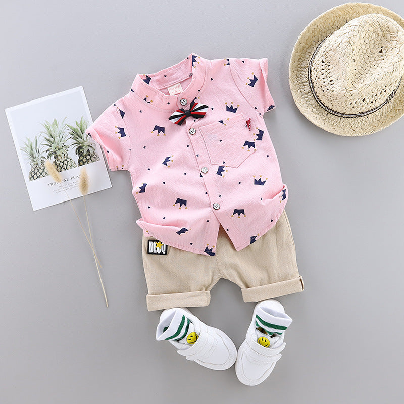 Ju Ju Jam's Crown Shirt and Shorts Set for infants and toddlers