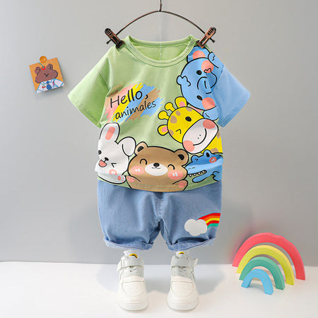 Ju Ju Jam Kids Fashion: Hello Animals Boy Clothing Set