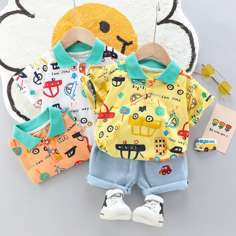 Exciting Car-themed Ensemble for Boys by Ju Ju Jam