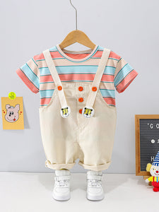 Ju Ju Jam's Striped Dungaree Set: Perfect for Playtime