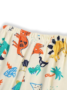 Soft and stylish Colourful Dino Explorer Boys Loungewear Set by Ju Ju Jam, perfect for adventurous little ones.