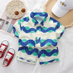 Hawaii Wave Shirt and Shorts Boys Set