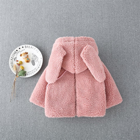 Ju Ju Jam Pink Bunny Hoodie Girls Dress with Bunny Bag, designed for stylish kids who love soft, playful outfits.