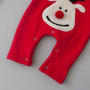 Ju Ju Jam holiday collection romper with 3D Reindeer design, perfect for baby boys and girls.