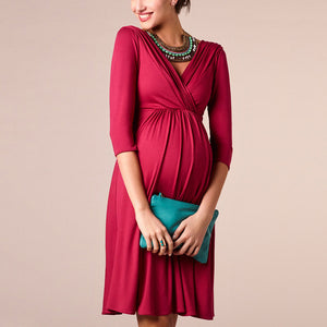 Maternity Deep Neck Dress - Fashion Wear
