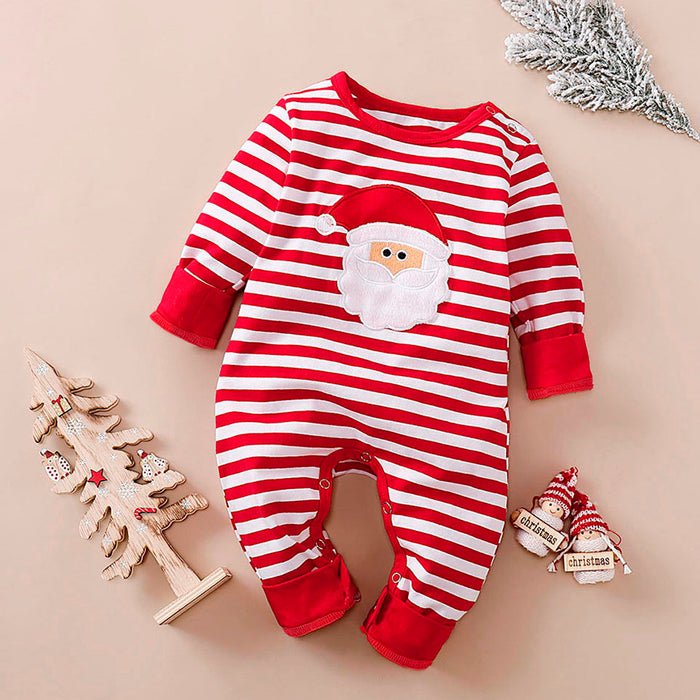 Santa Claus Striped Romper