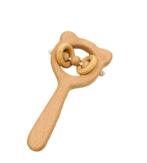 Baby Wooden Hand Rattle Toy