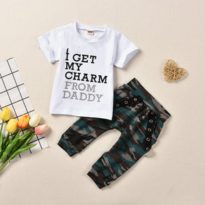 "I GET MY CHARM FROM DADDY" - Two Piece Camouflage Set