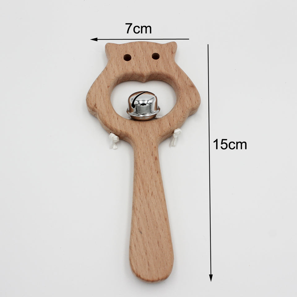 Baby Wooden Hand Rattle Toy