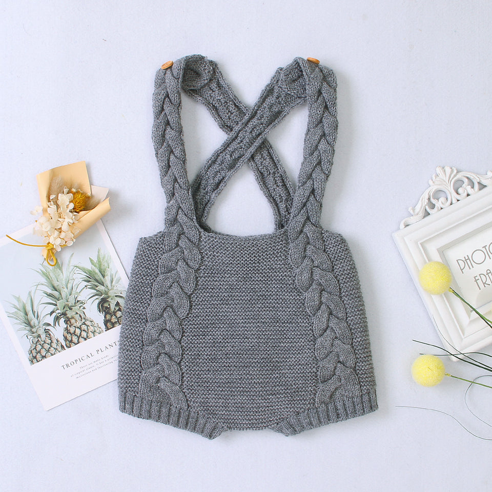 Knitted Bib Rompers