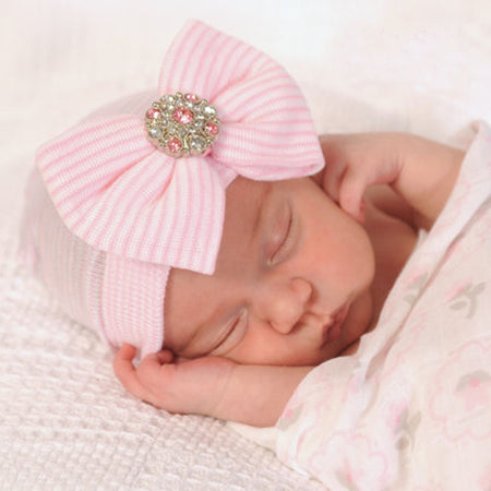 Cute Baby Knitted Hat with Butterfly Bow