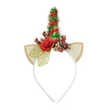 Beautiful Christmas Antler Ear Nylon Headbands