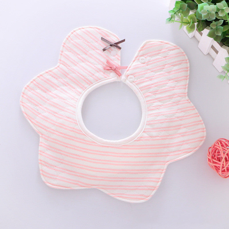 360° Rotating Flower Style Baby Bibs (Waterproof Cotton)