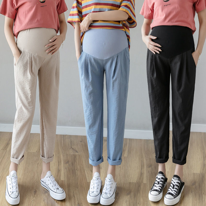 Linen Wear Maternity Cropped Trousers