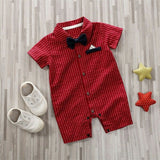 Handsome Red Bow Jumpsuit
