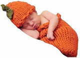 Pumpkin Day - Knitted Cocoon With Hat