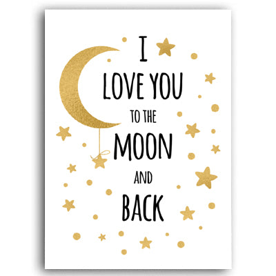 I Love You To The Moon And Back - Wall Canvas