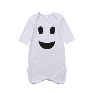 Smiley Ghost White Winter Swaddle