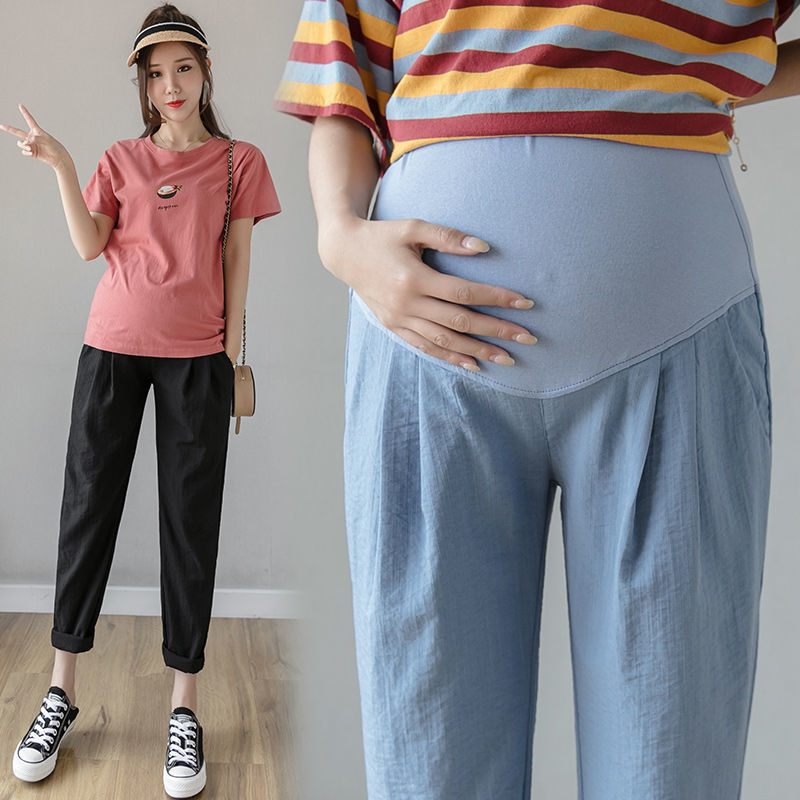 Linen Wear Maternity Cropped Trousers
