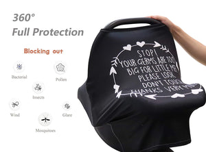 Cute No Touch Message - Nursing Cover for Breast Feeding and Car Seat Canopy