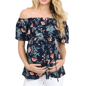 Off Shoulder Pregnancy Shirt - Slay with Style