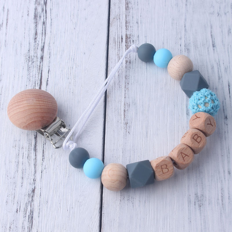 Personalized Baby Name Wood Chain (In Colours)
