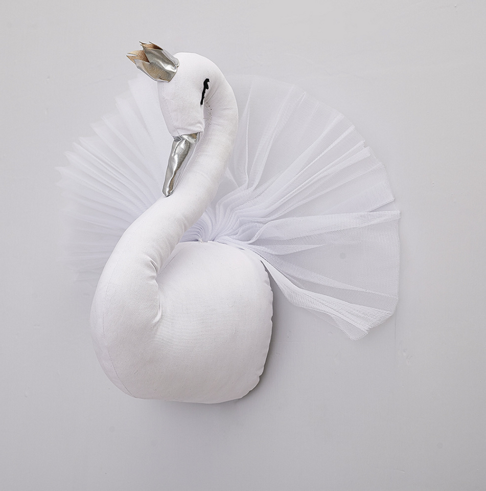 3D Golden Crown Swan - Wall Art Hanging