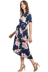 Long Skirt Floral Maternity Dress