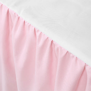 Pleated Crib Skirt with Pompoms - Lovely Ruffle Design
