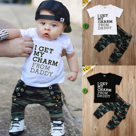 "I GET MY CHARM FROM DADDY" - Two Piece Camouflage Set