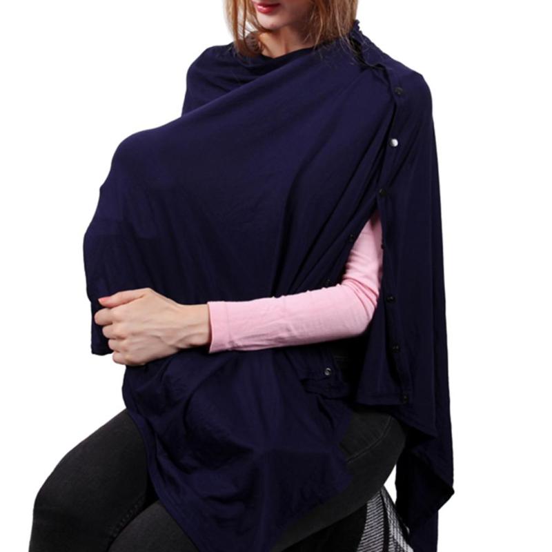 Nursing Poncho Styled Scarf with Buttons - 360 Degrees Protection