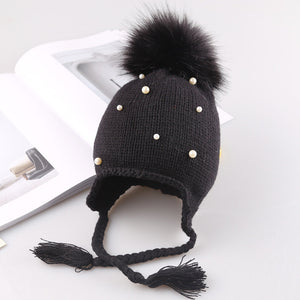 Pearl Knitted Woolen Hat