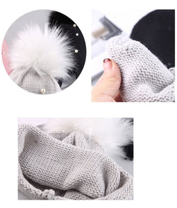 Pearl Knitted Woolen Hat