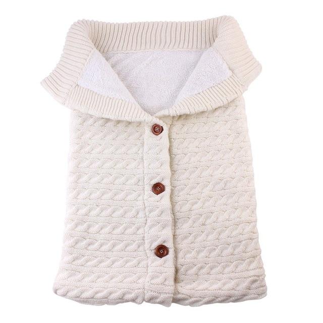 Baby Swaddle Blanket - Knitted Wool Baby Wrap
